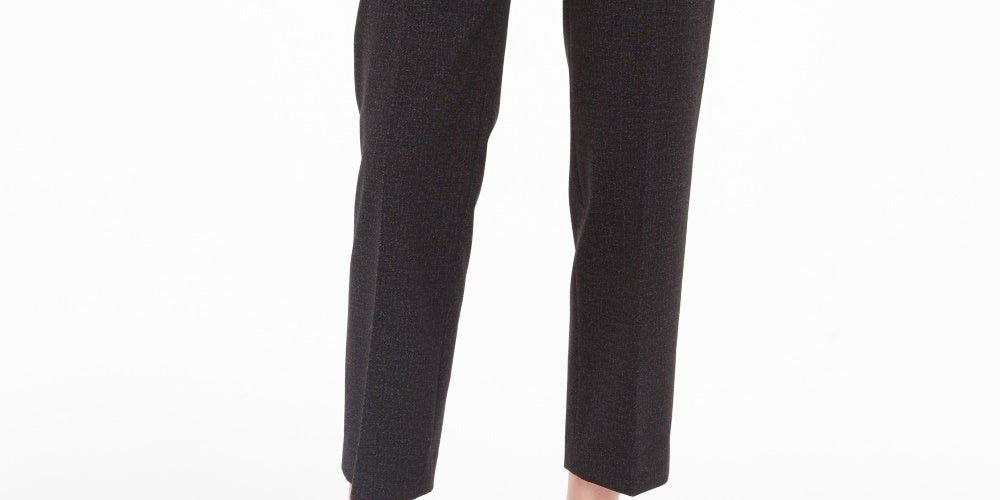 Calça social elástica feminina Kasper, cor carvão, tamanho 16, pequena