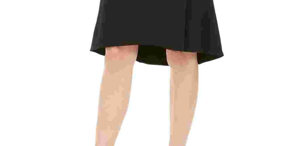 Saia evasê acima do joelho com zíper Kasper para mulheres, tamanho 18