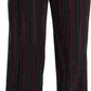 Terno listrado plus size feminino Bar III, calças largas separadas, preto, tamanho 14w