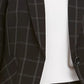 Blazer listrado feminino Kasper para usar no trabalho, jaqueta preta, tamanho 8, pequena