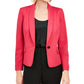 Blazer feminino Kasper com gola xale e botão único, rosa, tamanho 16, pequeno