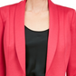 Blazer feminino Kasper com gola xale e botão único, rosa, tamanho 16, pequeno