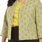 Blazer feminino estampado Kasper amarelo tamanho 14W