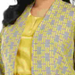 Blazer feminino estampado Kasper amarelo tamanho 16 W