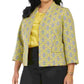 Blazer feminino Kasper amarelo estampado, tamanho 22W