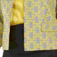 Blazer feminino Kasper amarelo estampado, tamanho 22W