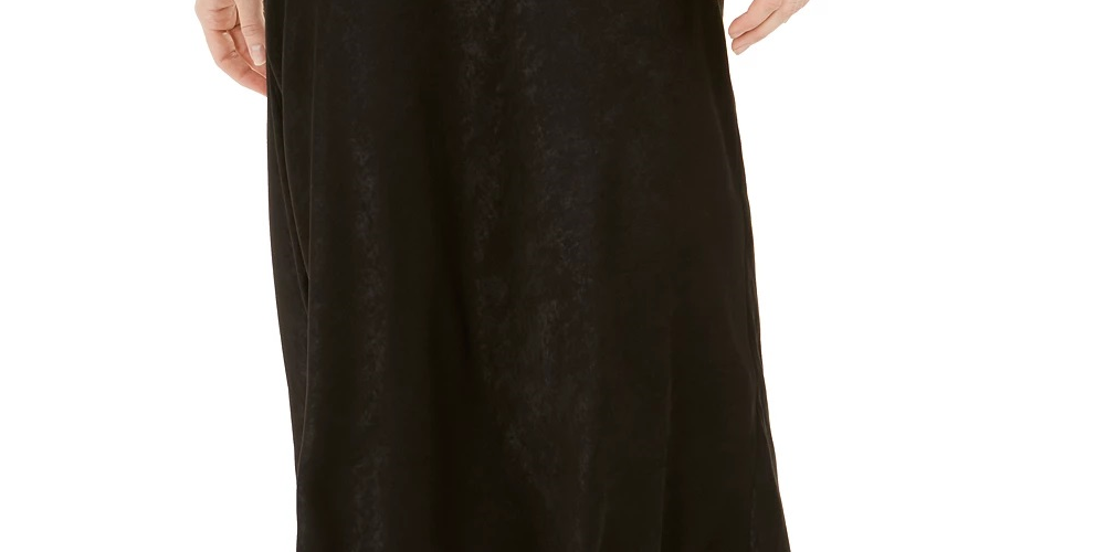 Saia midi brilhante feminina Bar III, preta, tamanho pequeno