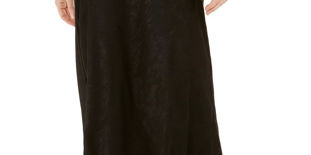 Saia midi brilhante feminina Bar III preta tamanho extragrande