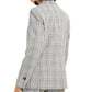 Blazer xadrez falso trespassado Bar III feminino cinza tamanho 4