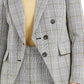 Blazer xadrez falso trespassado Bar III feminino cinza tamanho 4