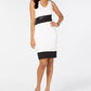 Vestido justo com acabamento em couro sintético Thalia Sodi feminino, branco, tamanho grande