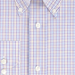 Camisa social masculina Eagle Classic-Fit com gola elástica, roxa, tamanho 17,5 x 36-37