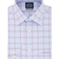 Camisa social xadrez Eagle Masculina Classic Regular Fit, sem passar a ferro, gola elástica, tamanho azul 15,5 x 34-35