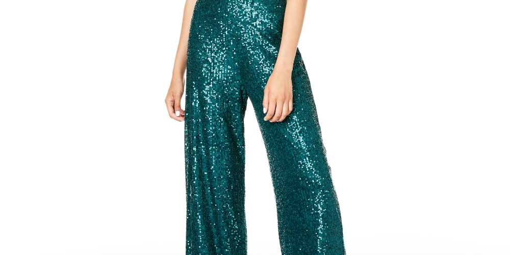 Macacão Jump Junior com Lantejoulas Verde Tamanho Médio