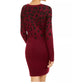 Vestido suéter estampado de chita BCX Junior's vermelho tamanho XX-S