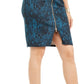 Vestido de mergulho sem mangas com estampa de cobra Thalia Sodi feminino, azul, tamanho médio