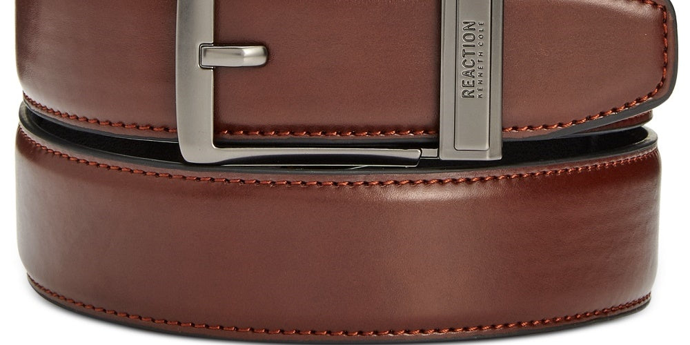 Cinto social masculino Kenneth Cole Reaction Exact Fit marrom tamanho pequeno