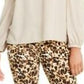 Blusa feminina Thalia Sodi com babados e ombros descobertos, branca, tamanho médio