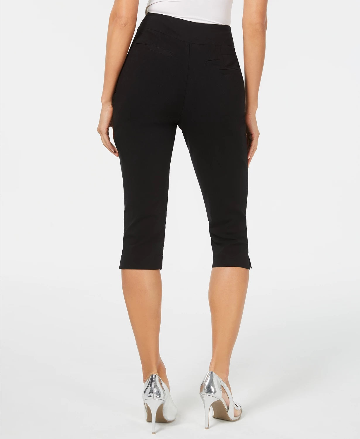 Calça cropped com zíper Thalia Sodi feminina, preta, tamanho pequeno