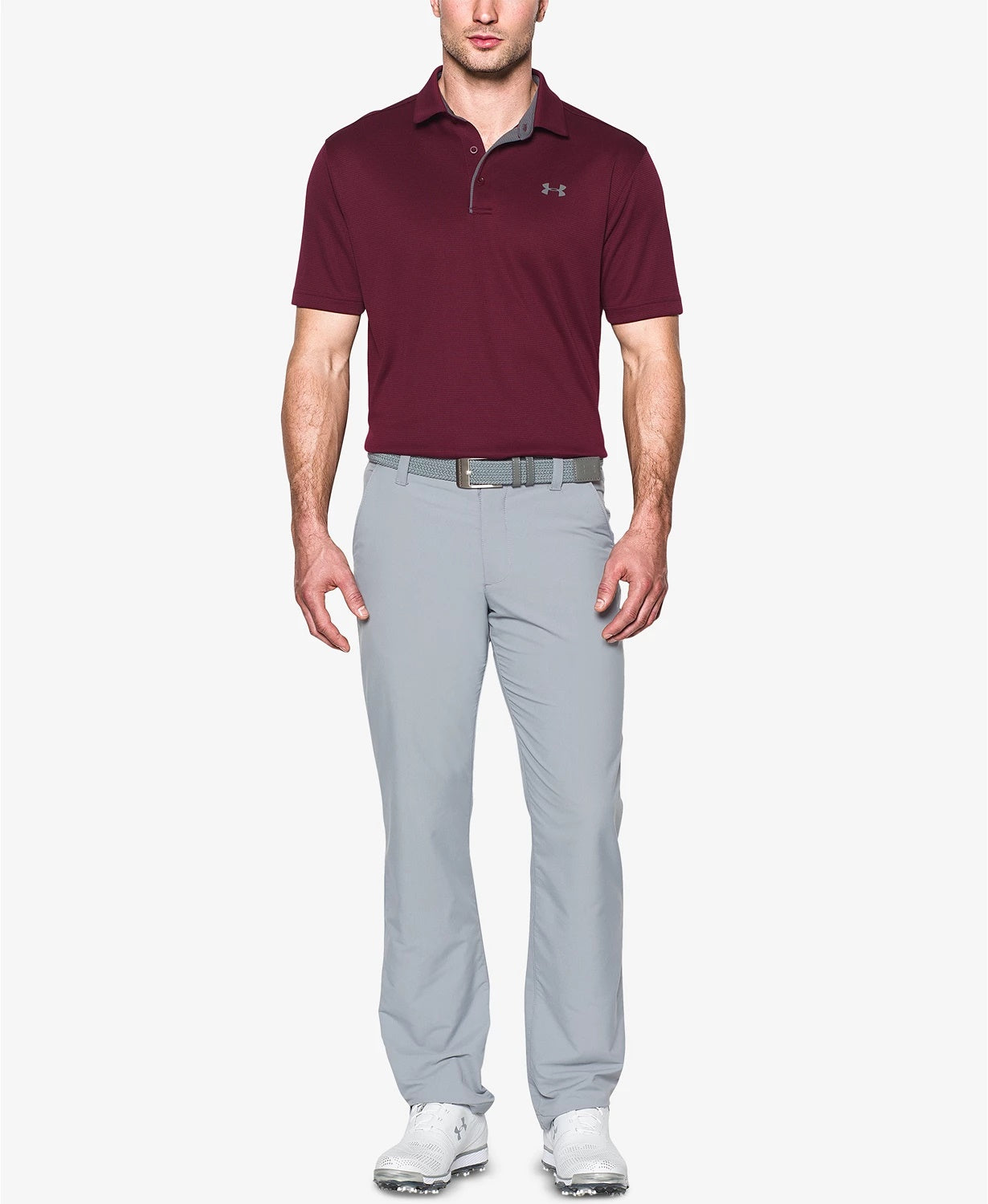 Camiseta polo Tech masculina Under Armour vermelha tamanho pequeno