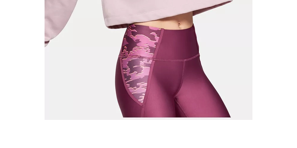 Under Armour Suéter feminino com estampa de logotipo, manga comprida, gola redonda, rosa, tamanho extragrande