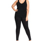 Blusa de malha com decote em V plus size da City Chic para mulheres, preta, tamanho 22W