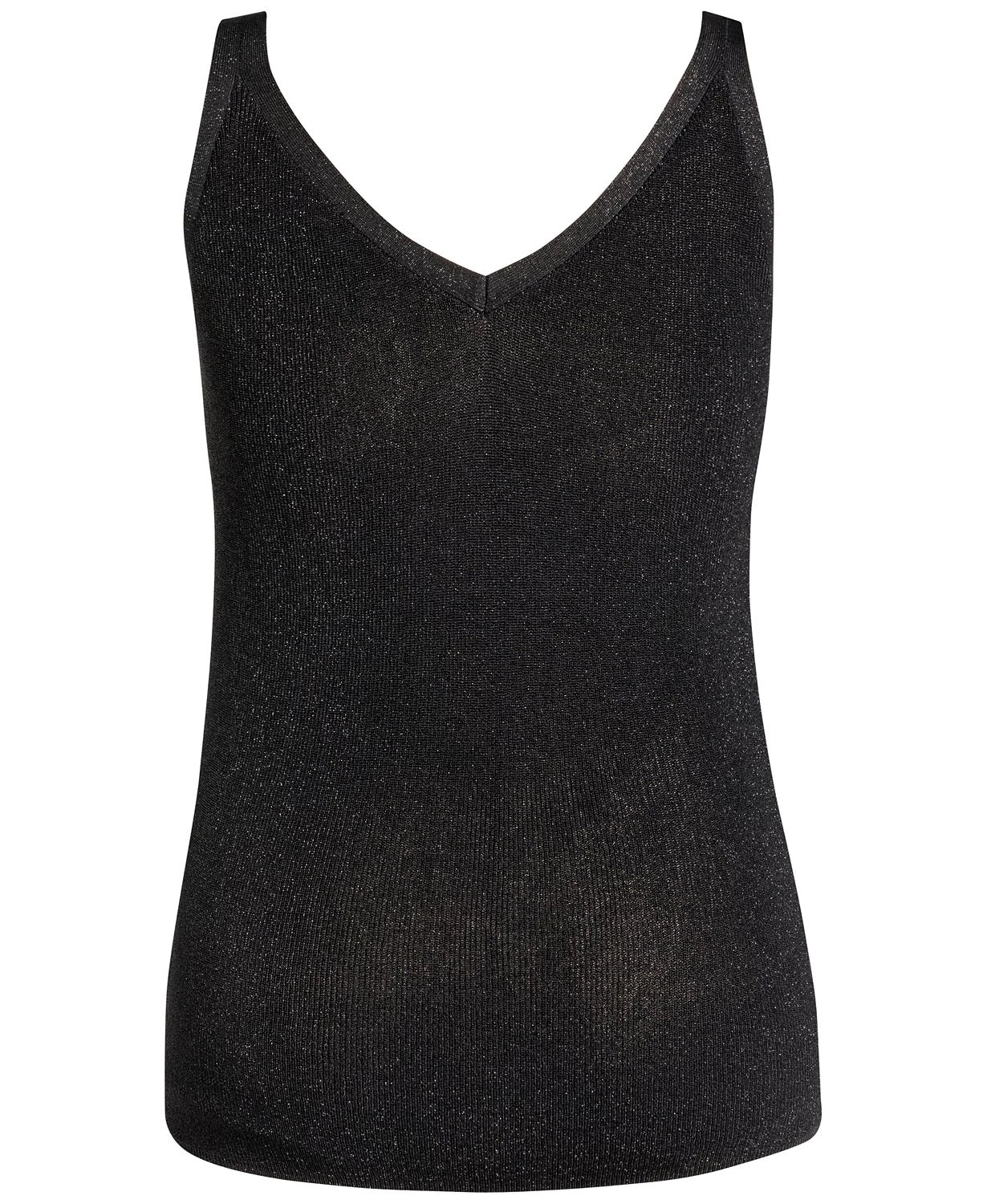 Blusa de malha com decote em V plus size da City Chic para mulheres, preta, tamanho 22W