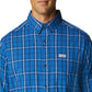 Camisa Columbia Rapid Rivers II Manga Longa Masculina Azul Tamanho Médio