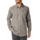 Camisa xadrez Columbia Vapor Ridge III masculina, bege, tamanho médio