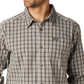 Camisa xadrez Columbia Vapor Ridge III masculina, bege, tamanho médio