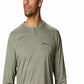 Camisa Henley de manga comprida Columbia Thistletown Park masculina, verde, tamanho pequeno