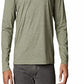 Camisa Henley de manga comprida Columbia Thistletown Park masculina, verde, tamanho pequeno