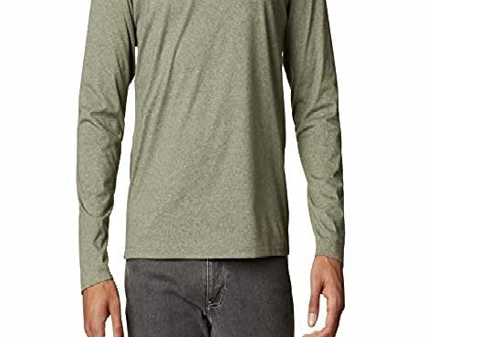 Camisa Henley de manga comprida Columbia Thistletown Park masculina, verde, tamanho pequeno