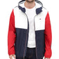 Tommy Hilfiger Masculino Colorblocked Logo Rain Slicker Azul Tamanho P