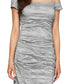 Vestido de festa feminino Alex Evenings em tafetá, estilo sereia, cinza, tamanho 16