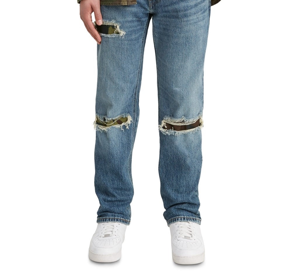 Calça Jeans Rasgada Levi's 541 Athletic Fit Masculina Azul Tamanho 36x30