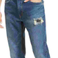 Calça Jeans Levi's Masculina Athletic Fit All Season Tech Rasgada e Reparada Azul Tamanho 36X34