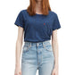 Camiseta Levi's Feminina Estampada em Algodão Perfect Azul Marinho Tamanho XX-G