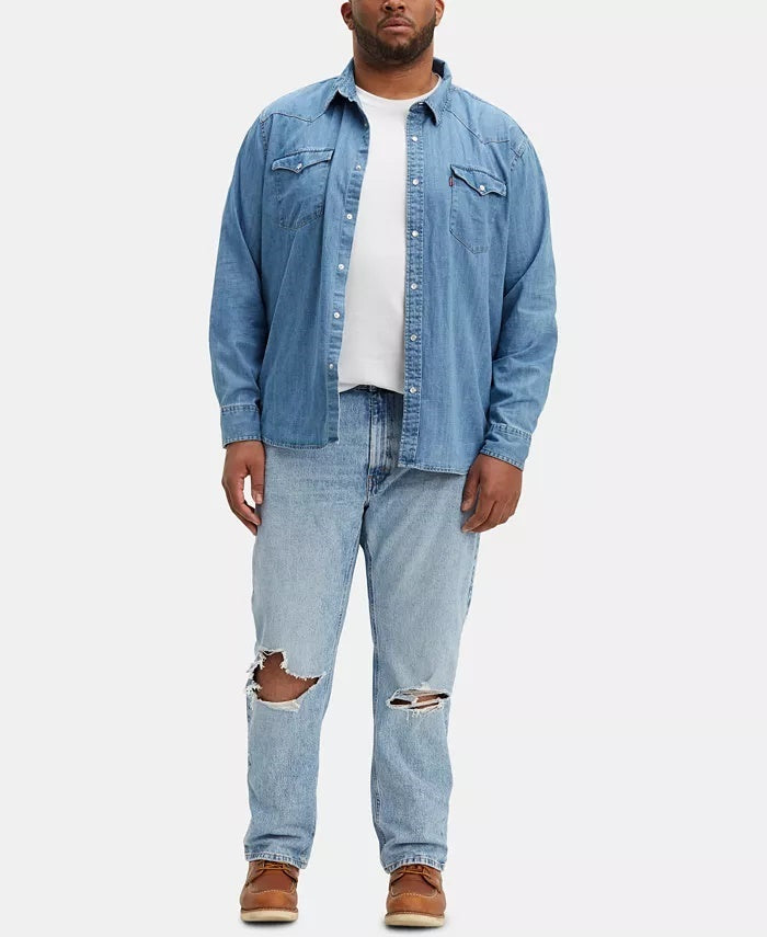 Calça Jeans Levi's Masculina Big And Tall 541 Athletic Fit Azul Tamanho 50X32