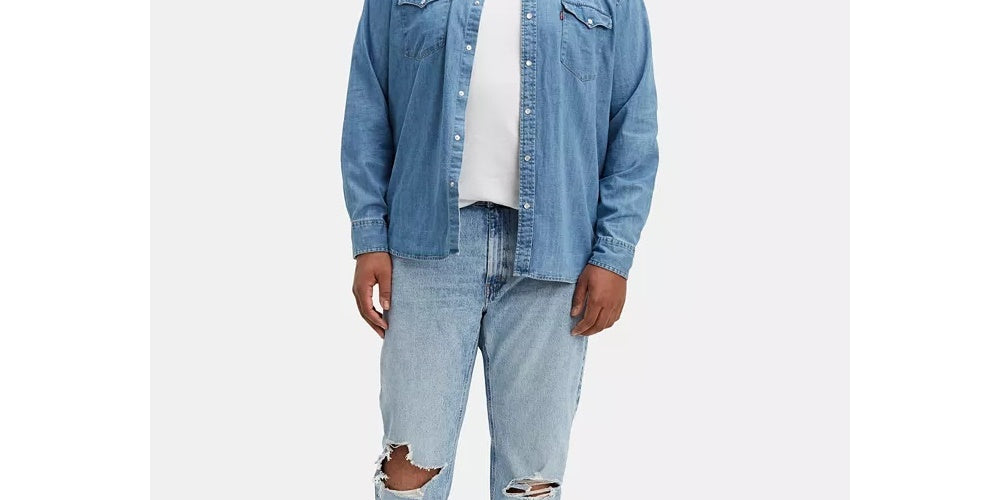 Calça Jeans Levi's Masculina Big And Tall 541 Athletic Fit Azul Tamanho 50X32