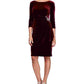 Vestido de coquetel curto com decote canoa e manga 3/4 Alex Evenings feminino, vermelho, tamanho 10