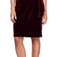 Vestido de coquetel curto com decote canoa e manga 3/4 Alex Evenings feminino, vermelho, tamanho 10