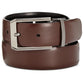 Perry Ellis Portfolio Cinto reversível masculino de couro Mr. Pebble, preto, tamanho 38 REG