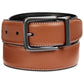 Cinto reversível de couro masculino Perry Ellis, marrom, tamanho 42 Reg