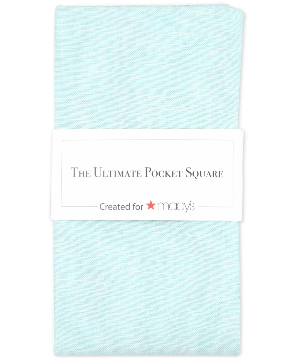 Lenço de bolso masculino Jetty Solid da Four In Hand, azul, tamanho regular