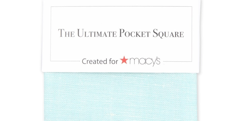 Lenço de bolso masculino Jetty Solid da Four In Hand, azul, tamanho regular