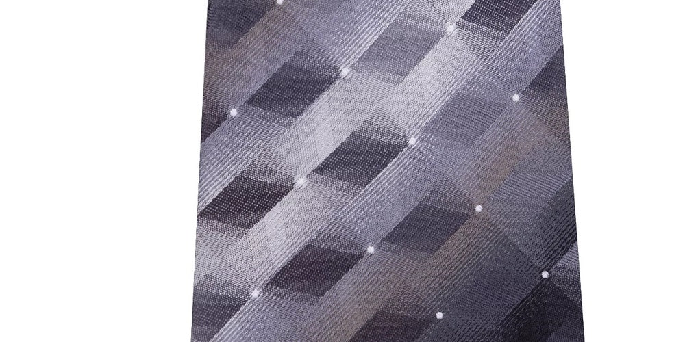 Gravata de seda geométrica Calvin Van Heusen masculina, azul brilhante, tamanho regular