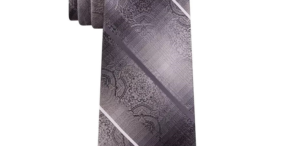 Gravata masculina Van Heusen The Girbaran Medallion tamanho marinho regular