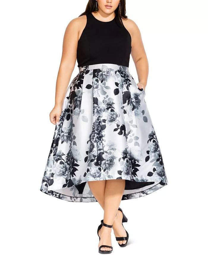 Vestido Amelia Plus Size da City Chic Feminino, Preto, Tamanho 22W