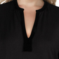 Blusa Ralph Lauren Feminina Plus Velvet com Decote em V, Preta, Tamanho 1X